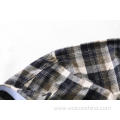 No Pilling Pure Cotton Men Frosted Plaid Shirt